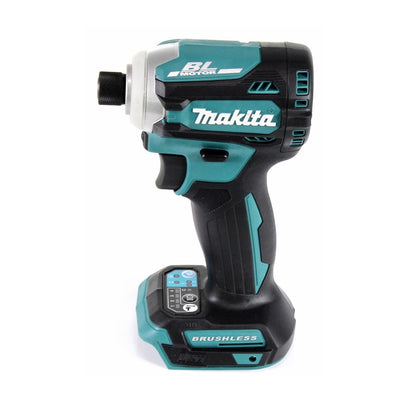 Makita DTD 171 SFX4 Akku Schlagschrauber 18 V 180 Nm 1/4" Brushless + 1x Akku 3,0 Ah + Ladegerät + 70 tlg. Bit Bohrer Set + Koffer