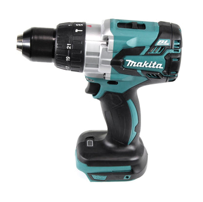 Perceuse à percussion sans fil Makita DHP 481 STX4 18 V 115 Nm + 1x batterie 5,0 Ah + chargeur + 70 pièces. Coffret forets + coffret