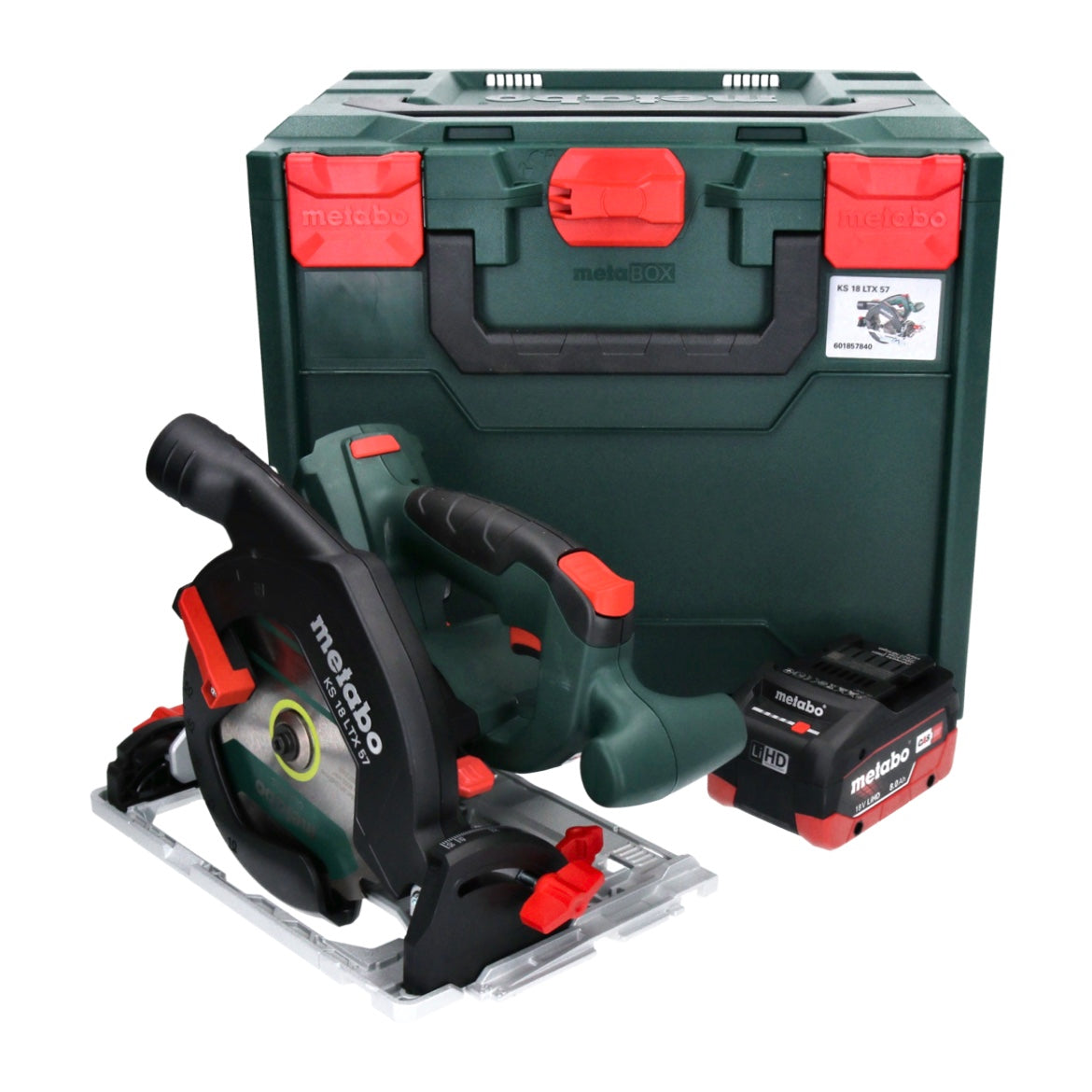 Metabo KS 18 LTX 57 Akku Handkreissäge 18 V 165 mm + 1x Akku 8,0 Ah + metaBOX - ohne Ladegerät - Toolbrothers