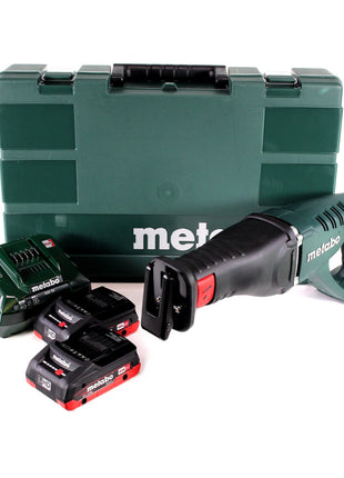 Sierra sable a batería Metabo ASE 18 LTX + 2x baterías 4.0Ah + cargador + estuche