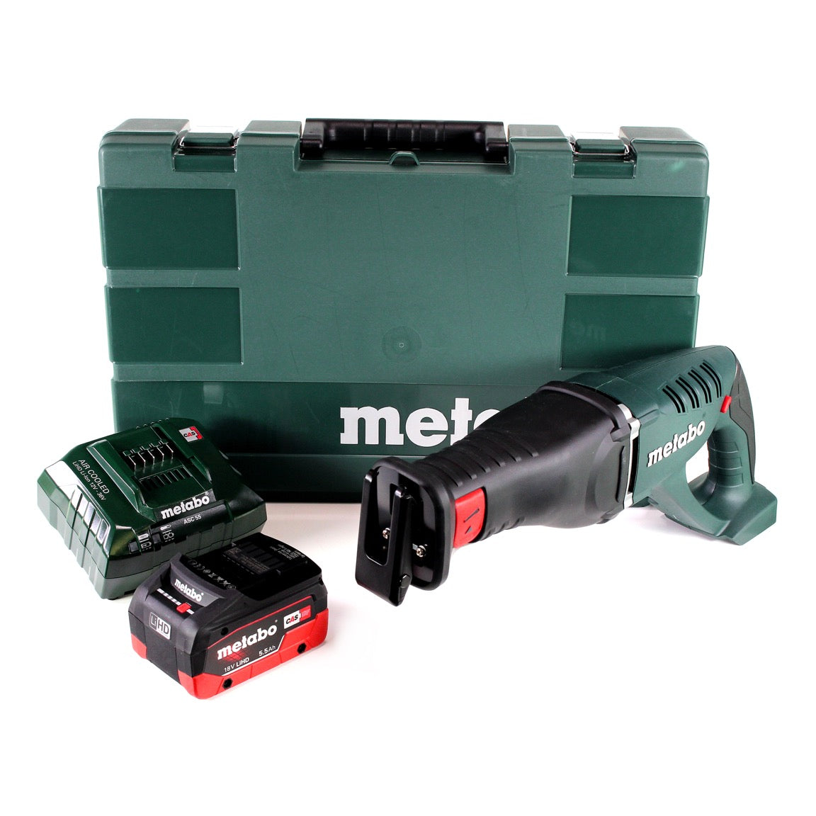 Metabo Akku Säbelsäge ASE 18 LTX + 1x Akku 5,5Ah + Ladegerät + Koffer