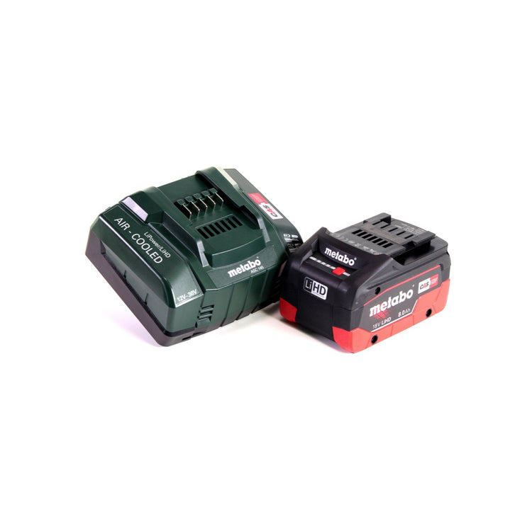 Metabo Akku Basis Set 18V mit 1x Akku LiHD 8,0Ah ( 625369000 ) + Ladegerät ASC 145 ( 627378000 ) - Toolbrothers