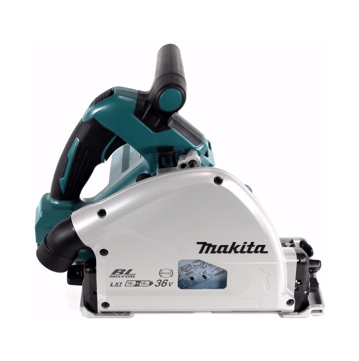 Makita DSP 600 ZJ Akku Tauchsäge 36V (2x 18V) Brushless + Führungsschiene + Schraubzwingen + Parallelanschlag ( 165447-6 ) + Makpac - ohne Akku, ohne Ladegerät