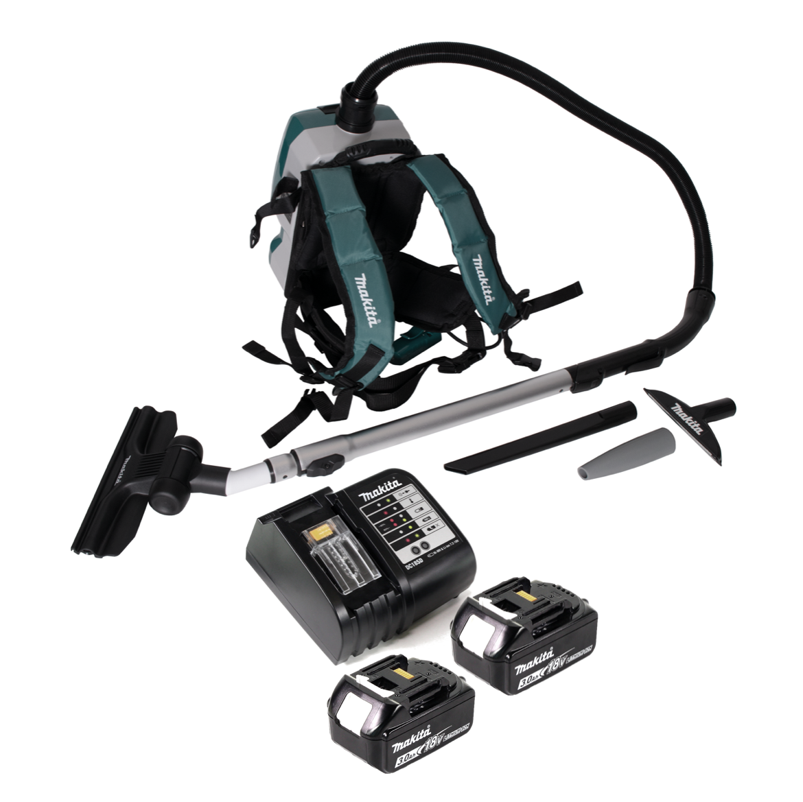 Makita DVC 261 SFX15 aspirateur dorsal à batterie 36V (2x 18V) 2L sans balais + 2x batterie 3,0Ah + chargeur