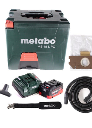 Metabo AS 18 L PC Akku Sauger 18V 7,5L ( 602021850 ) + 1x Akku 8,0Ah + Ladegerät - Toolbrothers