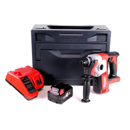 Perceuse à percussion sur batterie Milwaukee M18 BH-401M 18V 1,2J SDS-plus + 1x batterie 4,0Ah + chargeur + M-Box