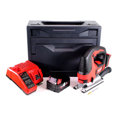 Scie sauteuse Milwaukee M18 BJS-401M à batterie 18V + 1x batterie 4,0Ah + chargeur + M-Box