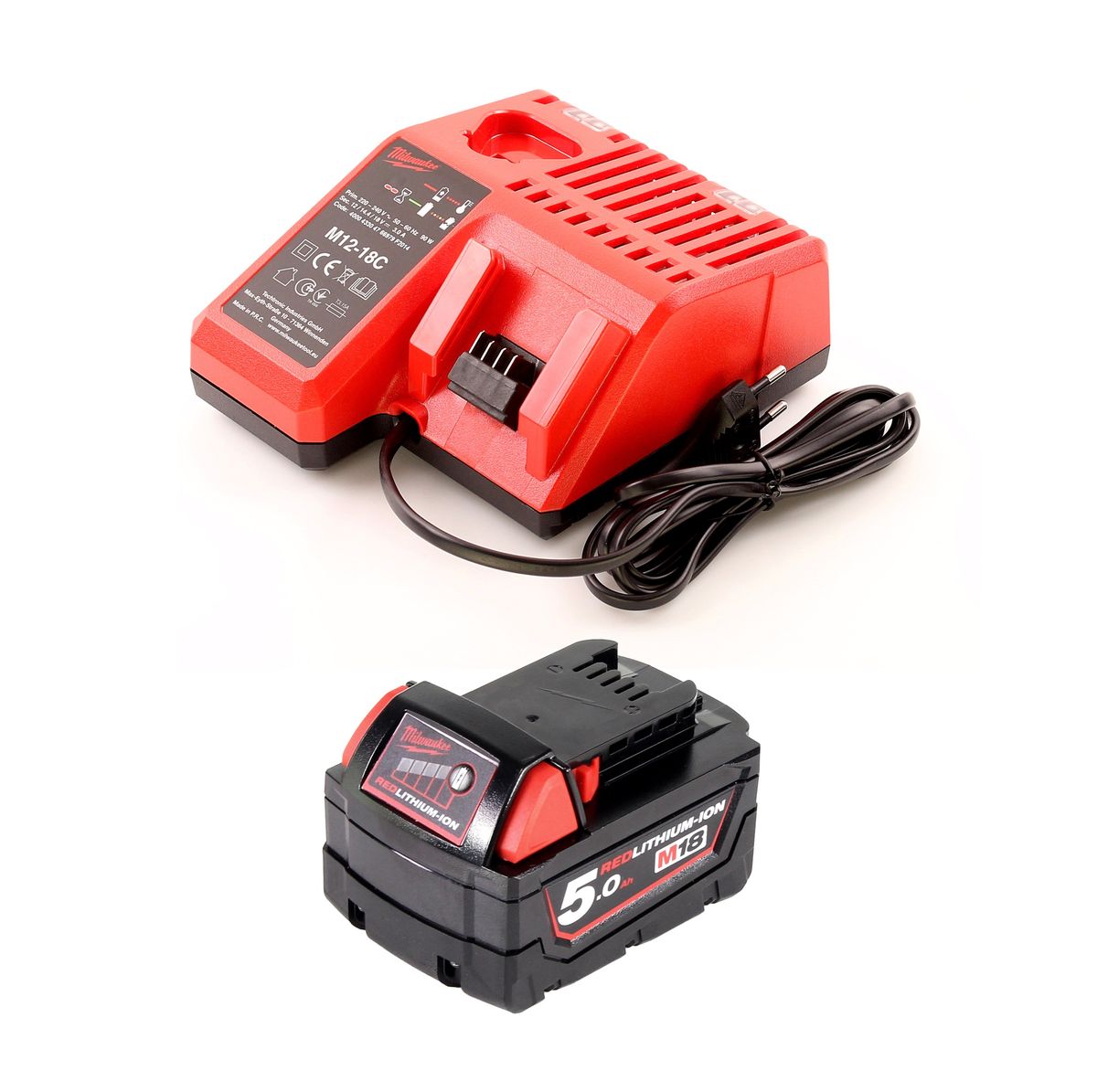 Scie sauteuse à batterie Milwaukee M18 BJS-501M 18V + 1x batterie 5,0Ah + chargeur + 11x lame de scie sauteuse + M-Box