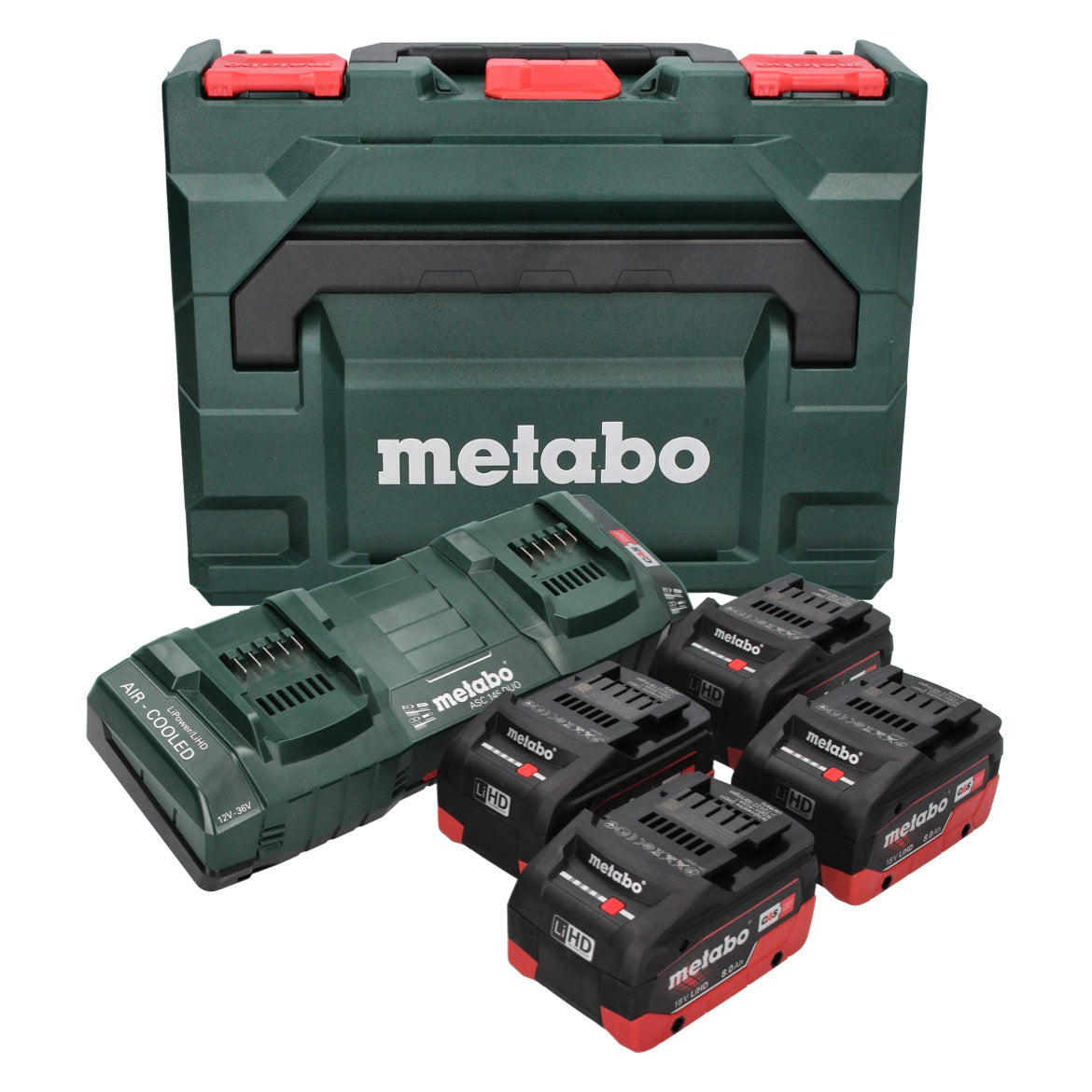 Metabo Basis Set LiHD 18 V + 4x Akku 8,0 Ah + Doppelladegerät + metaBOX ( 685135000 ) - Toolbrothers