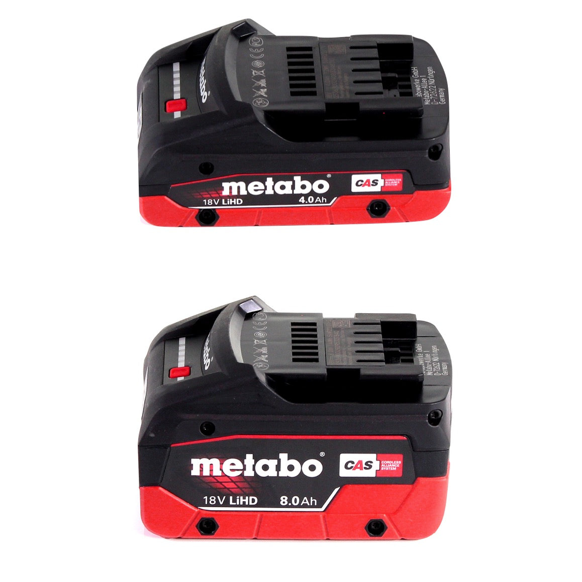 Kit de base Metabo LIHD + 2x batterie 4,0 Ah + 2x batterie 8,0 Ah + 2x chargeur + Metaloc