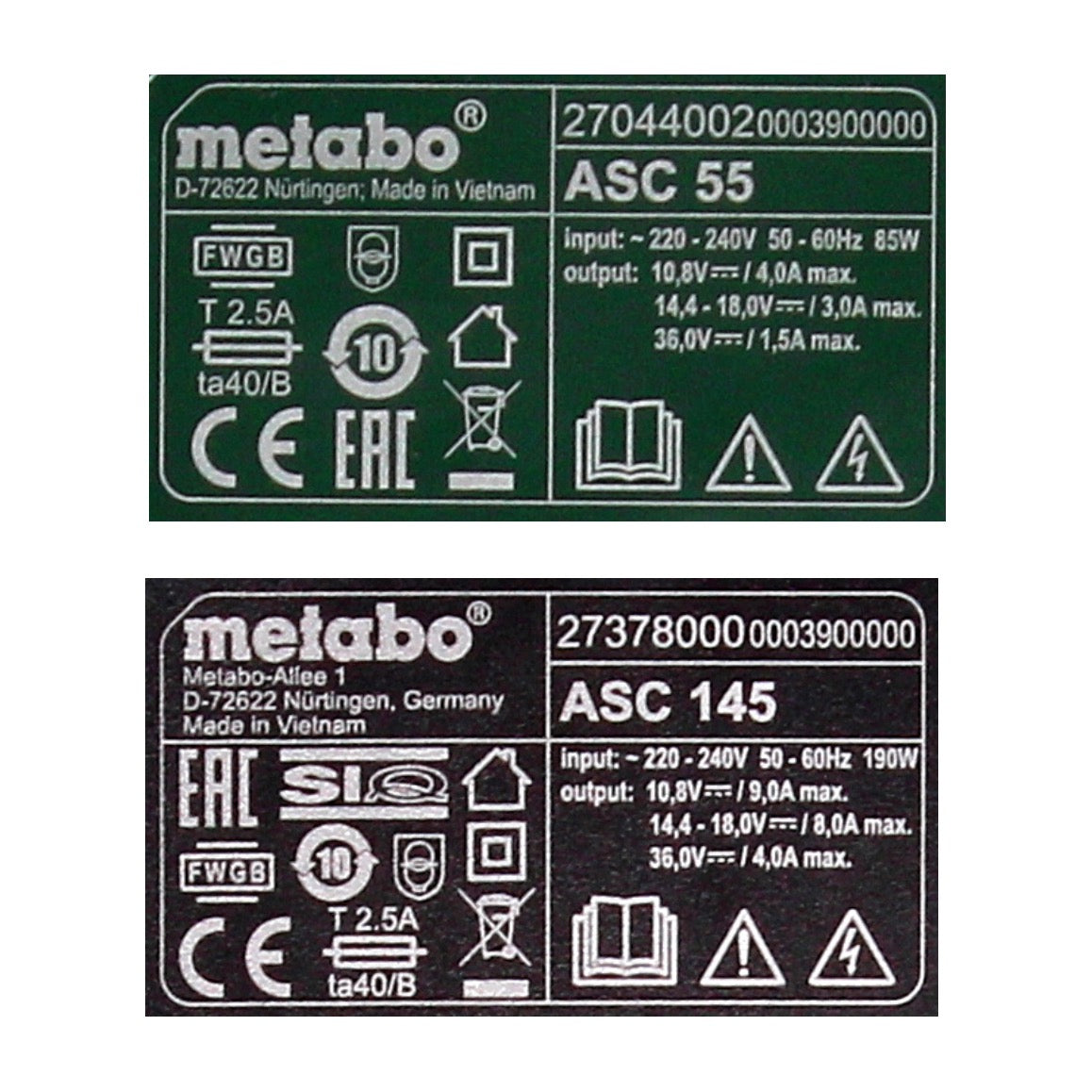 Kit de base Metabo LIHD + 2x batterie 4,0 Ah + 2x batterie 8,0 Ah + 2x chargeur + Metaloc