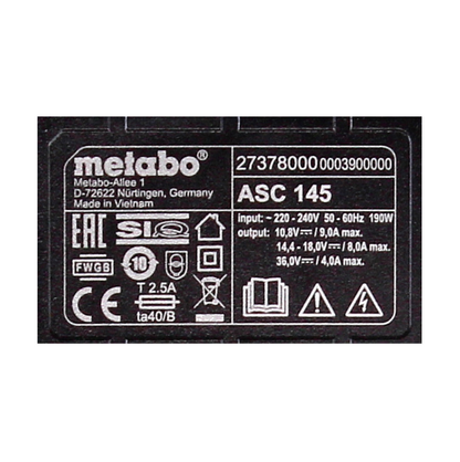 Kit de base Metabo LIHD + 3x batterie 8,0 Ah + 1x chargeur + Metaloc