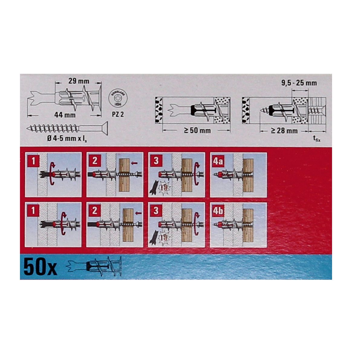 Fischer Profibox DUO-Line  : DUOPOWER 6x30mm + 1000 pcs - DUOTEC 10 + 50 pcs - DUOBLADE + 50 pcs. ( 553667 )