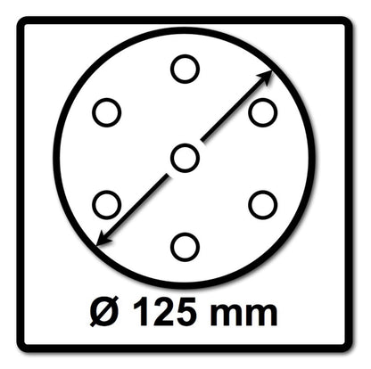 Makita Schleifpapier Klett 125mm K180 50 Stk. ( P-43670 ) für DBO BO DCW DWE GEX PEX SXE BOS - Toolbrothers