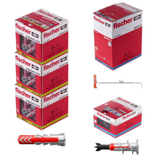 Fischer Profibox DUO-Line  : DUOPOWER 10x50mm +150 pcs - DUOTEC 10 + 50 pcs - DUOBLADE + 50 pcs ( 553669 )