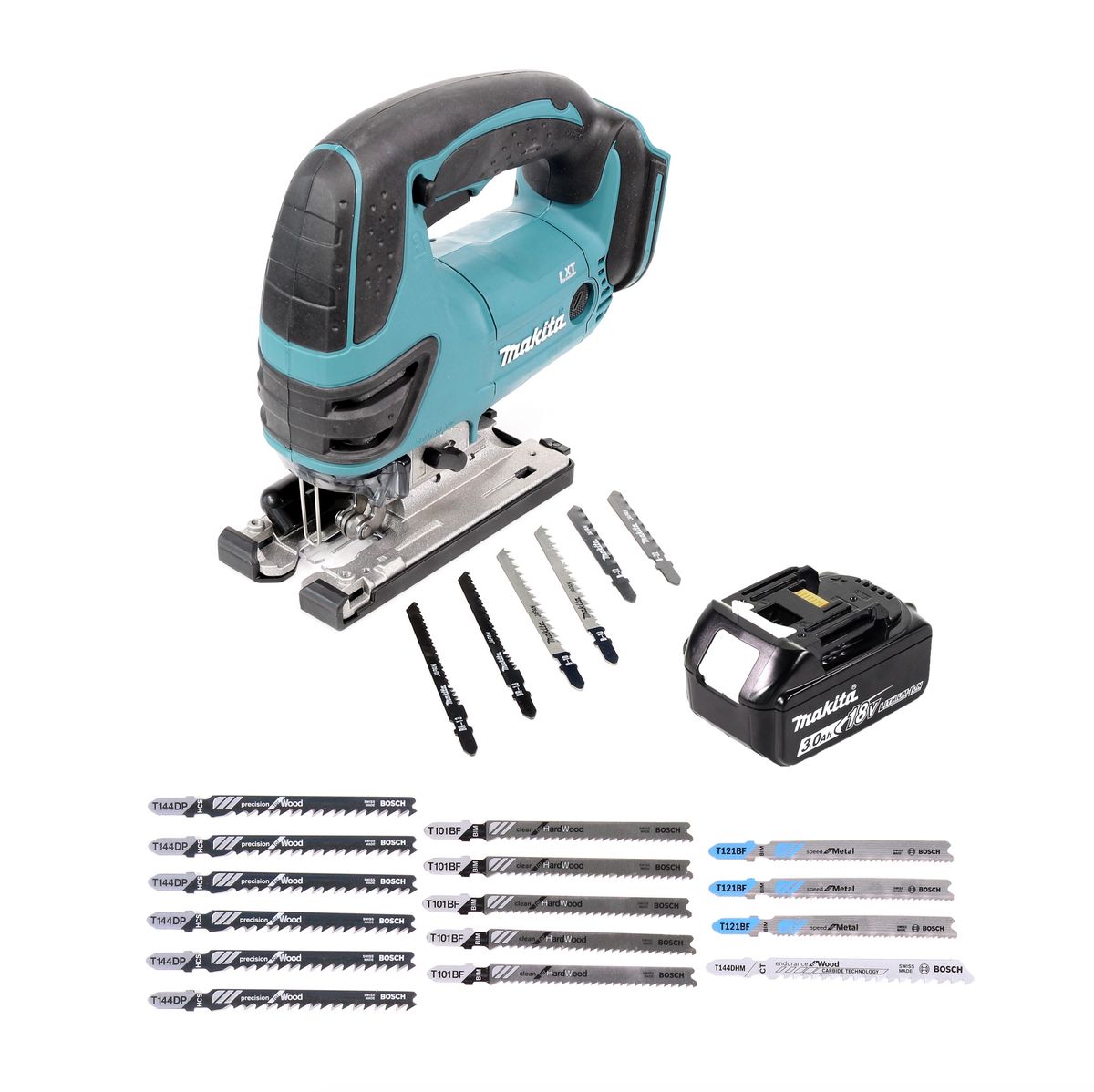 Makita DJV 180 F1 scie sauteuse sur batterie 18V + 1x batterie 3,0Ah + 21x lame de scie sauteuse - sans chargeur