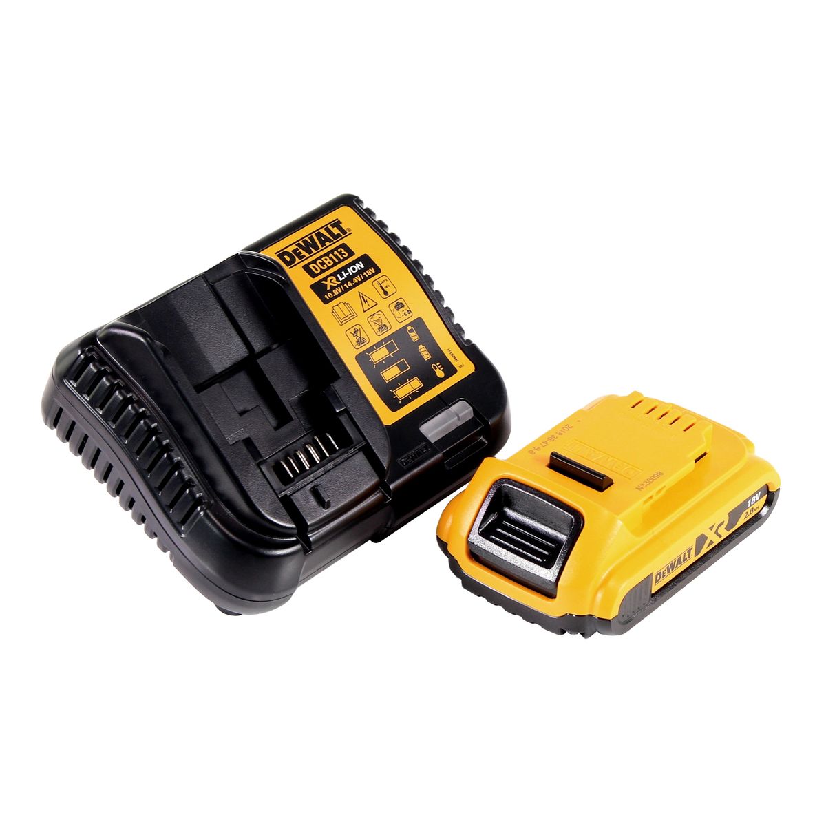 Scie sauteuse à batterie DeWalt DCS 331 D1 18V + 1x batterie 2,0Ah + chargeur + 15x lame de scie sauteuse