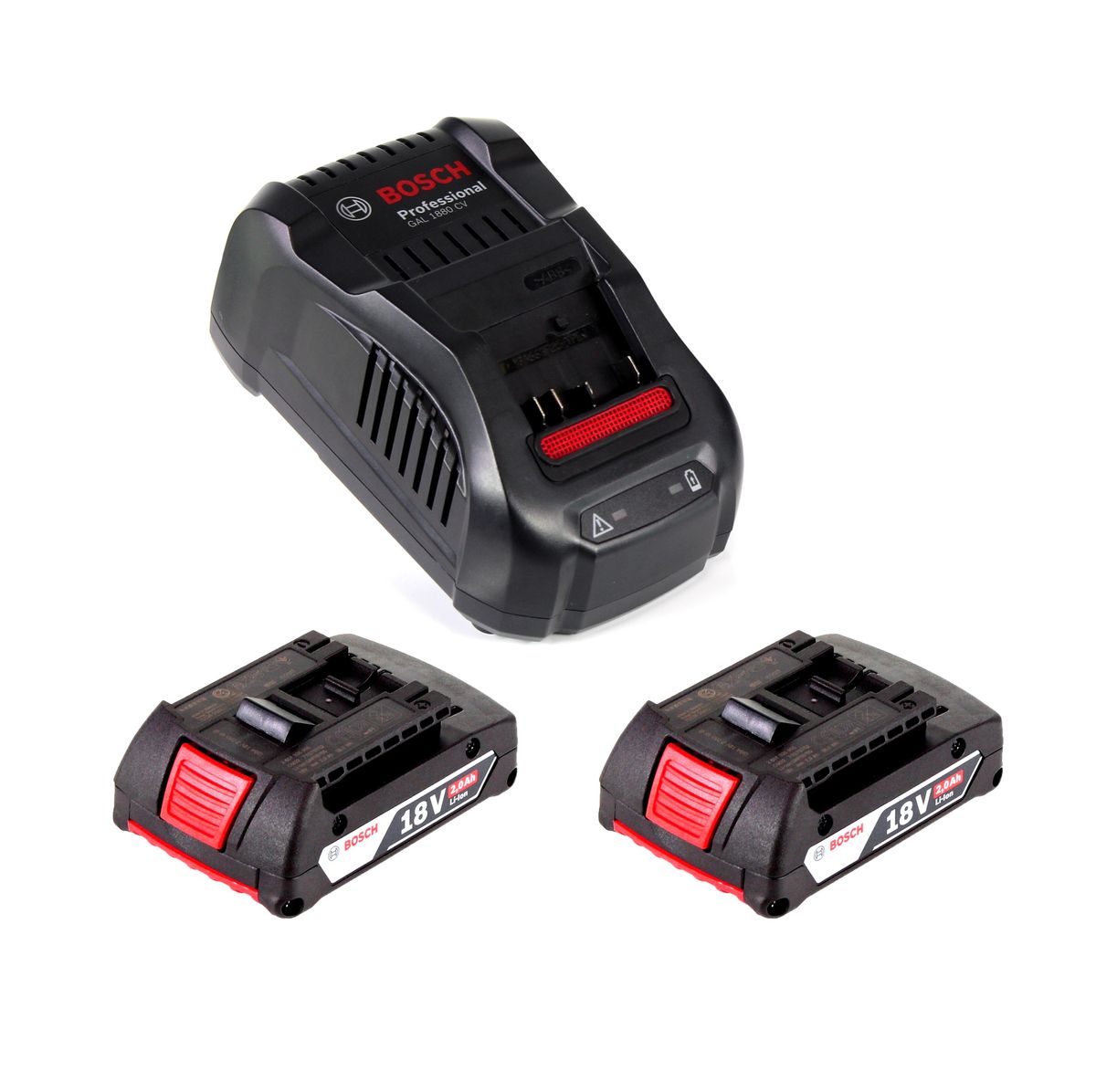 Scie sauteuse sans fil Bosch GST 18 V-LI S 18V + 2x batteries 2,0Ah + chargeur + 18x lame de scie + L-Boxx