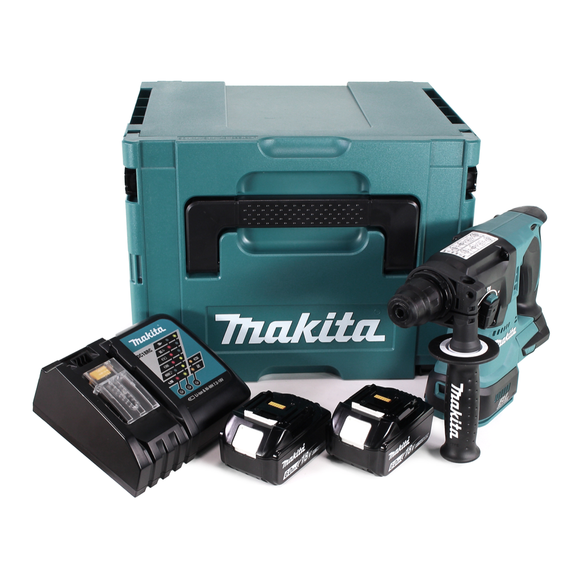 Makita DHR 242 RGJ Akku Bohrhammer 18V 2,0J SDS-plus Brushless + 2x Akku 6,0Ah + Ladegerät + Makpac