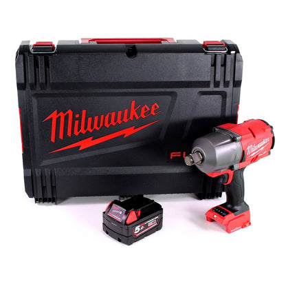 Clé à chocs sans fil Milwaukee M18 ONEFHIWF34 501 3/4" 18V 1627Nm + 1x batterie 5.0Ah + boîtier HD - sans chargeur