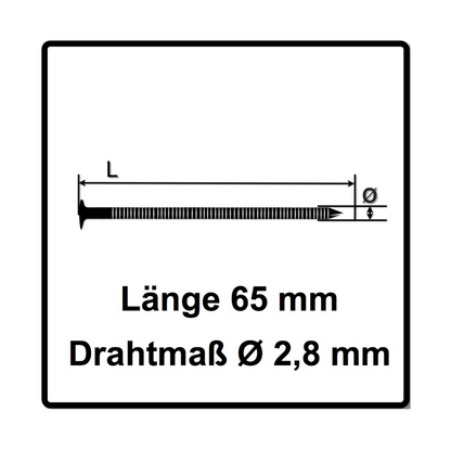 Cloueur à bobine d'air comprimé Bostitch IC70-1-E CT38-70mm 4,9-7,0bar + clous à bobine 2,8x65mm tige annulaire vierge