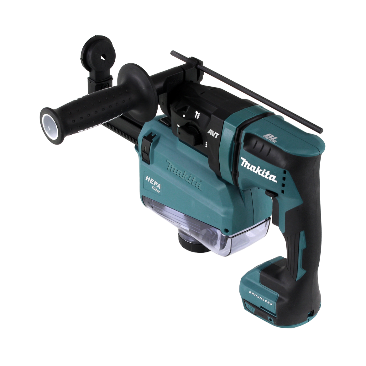 Makita DHR 182 ZW Akku Bohrhammer 18V 1,7J SDS-plus Brushless Solo + DX05 Staubabsaugung - ohne Akku, ohne Ladegerät