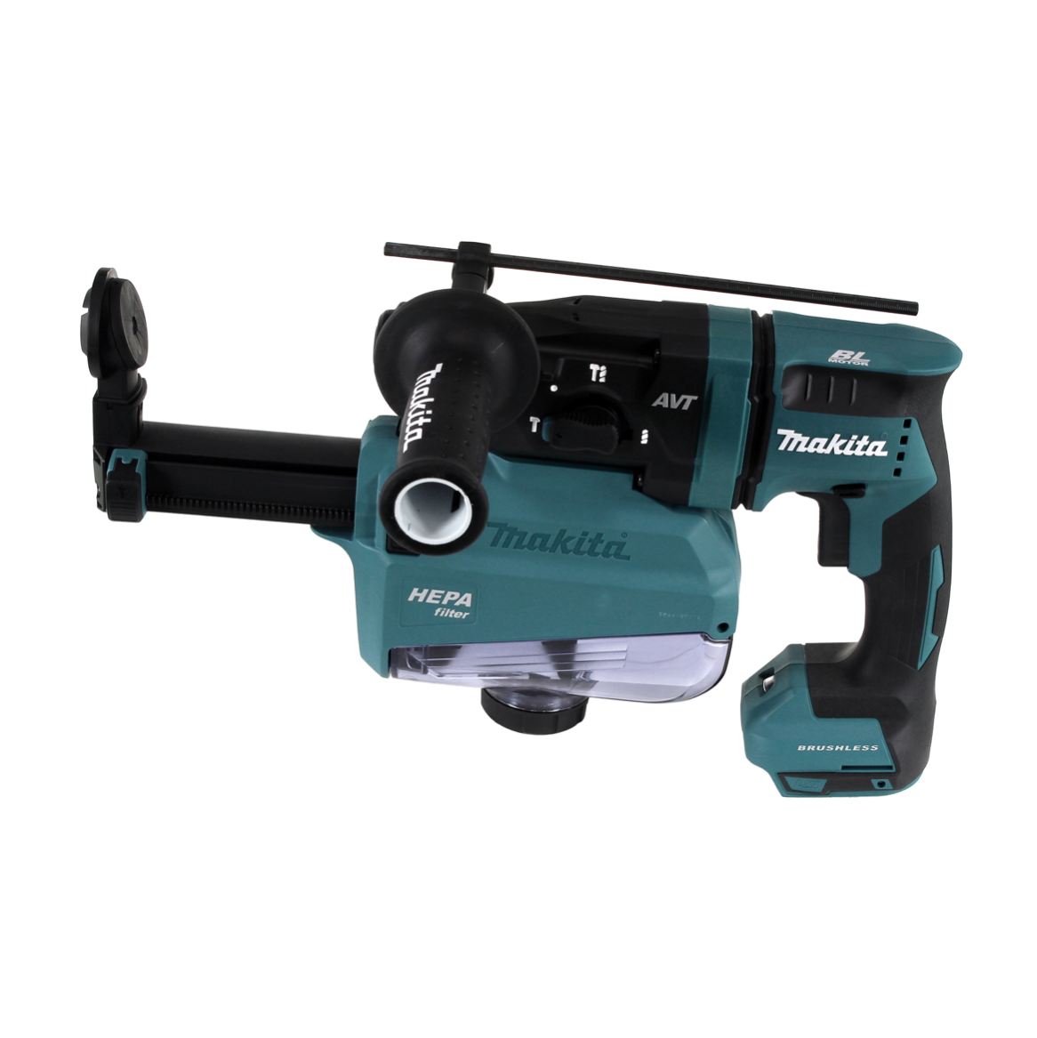 Makita DHR 182 RWFJ marteau perforateur sur batterie 18V 1,7J SDS-plus brushless + 2x batterie 3,0Ah + chargeur + aspiration de poussière + Makpac