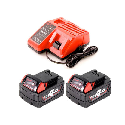 Milwaukee M18 FJS-402 C  Stichsäge 18V Brushless + 2x Akku 4,0Ah + Ladegerät + 16x Stichsägeblatt