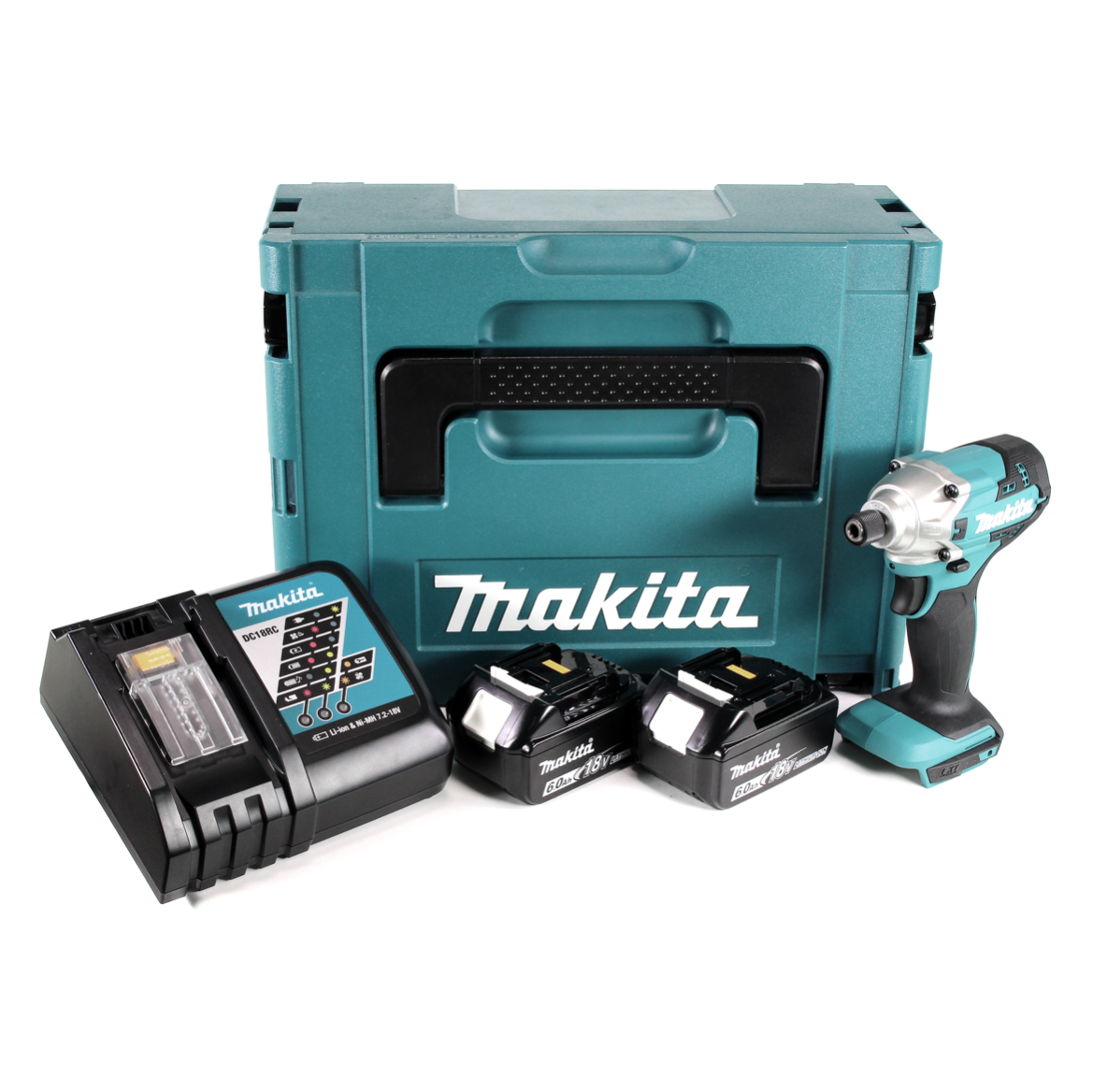 Makita DTD 156 RGJ Akku Schlagschrauber 18V 155Nm + 2x Akku 6,0Ah + Ladegerät + Makpac - Toolbrothers