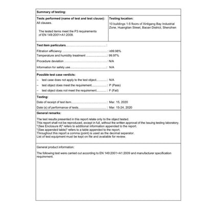 FFP3 Atemschutzmaske 4-Schichten 1Stk. EN149 2001 A1:2009