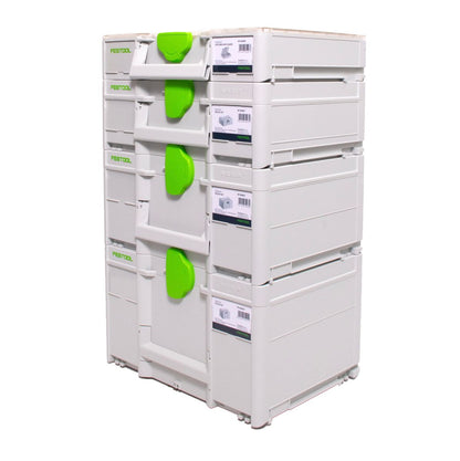 Festool Set de coffrets Systainer : Coffret SYS3 M 237 + Coffret  SYS3 M 187 + Coffret SYS3 M 137 + Coffret Organizer SYS3 ORG M 89 (204853) (204843) (204842) (204841)