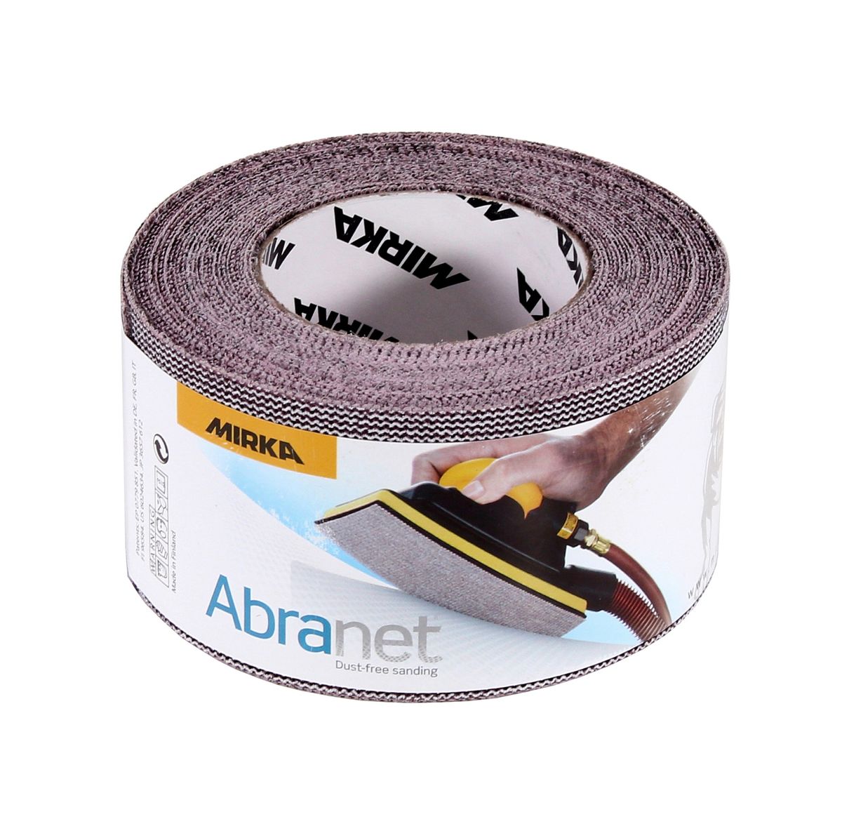 Mirka ABRANET Rouleau de papier abrasif 75 mm x 10 m P80 Klett (545BI001803R)