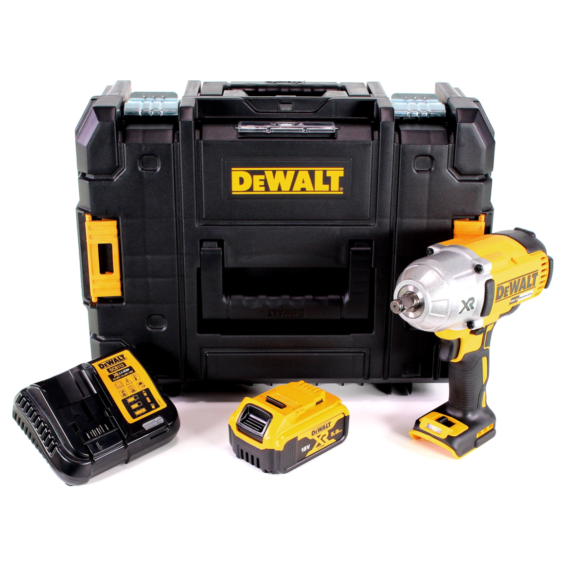 Clé à chocs sans fil Dewalt DCF 899 HP1 1/2" 18V 950Nm anneau HOG sans balais + 1x batterie 5,0Ah + chargeur + TSTAK