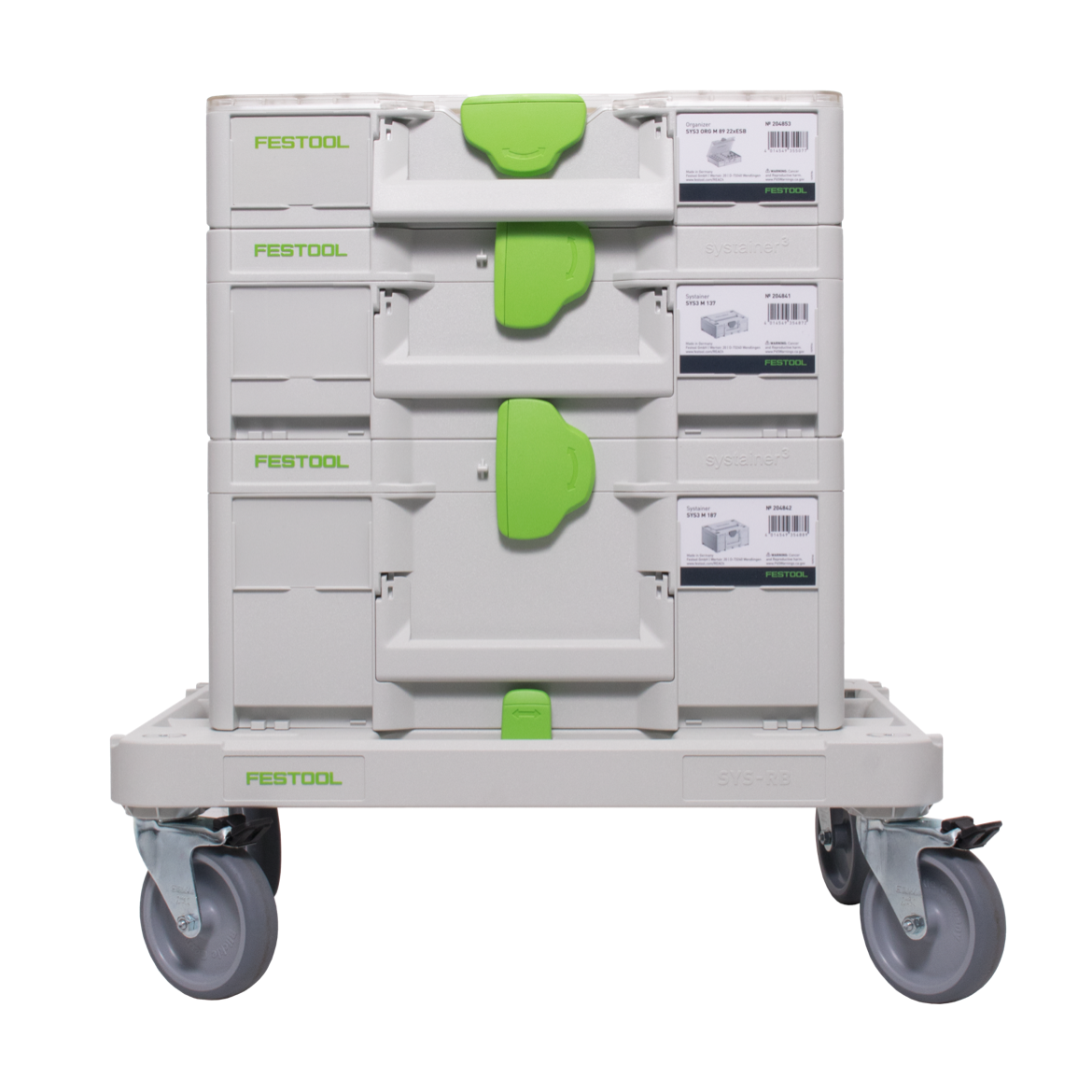 Festool Rollbrett SYS-RB + Systainer SYS3 M 137 + M 187 + Organizer SYS3 ORG M 89