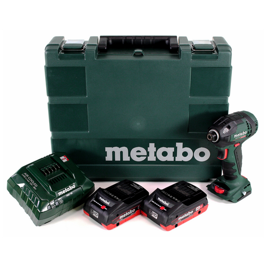 Clé à chocs sans fil Metabo SSD 18 LTX 200 BL 18V 1/4" 200Nm sans balais + 2x batterie 4,0Ah + chargeur + coffret (602396520)