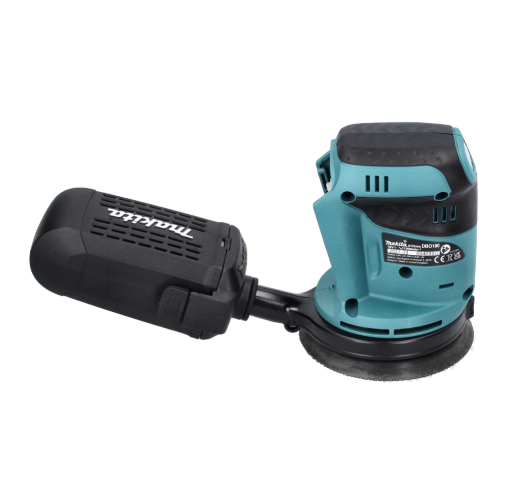 Makita DBO180Z Ponceuse excentrique sans fil 125mm 18V + 200x Disques abrasifs - sans batterie, sans chargeur