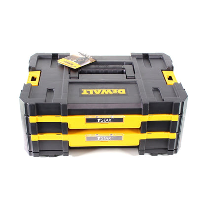 Boîte à outils DeWalt DWST 1-70706 TSTAK IV + boîte DT 70716 TSTAK CADDY pour 5x ToughCases et 4x Tac Tac Box + embout et foret à maçonnerie FlexTorq set 75 pièces.