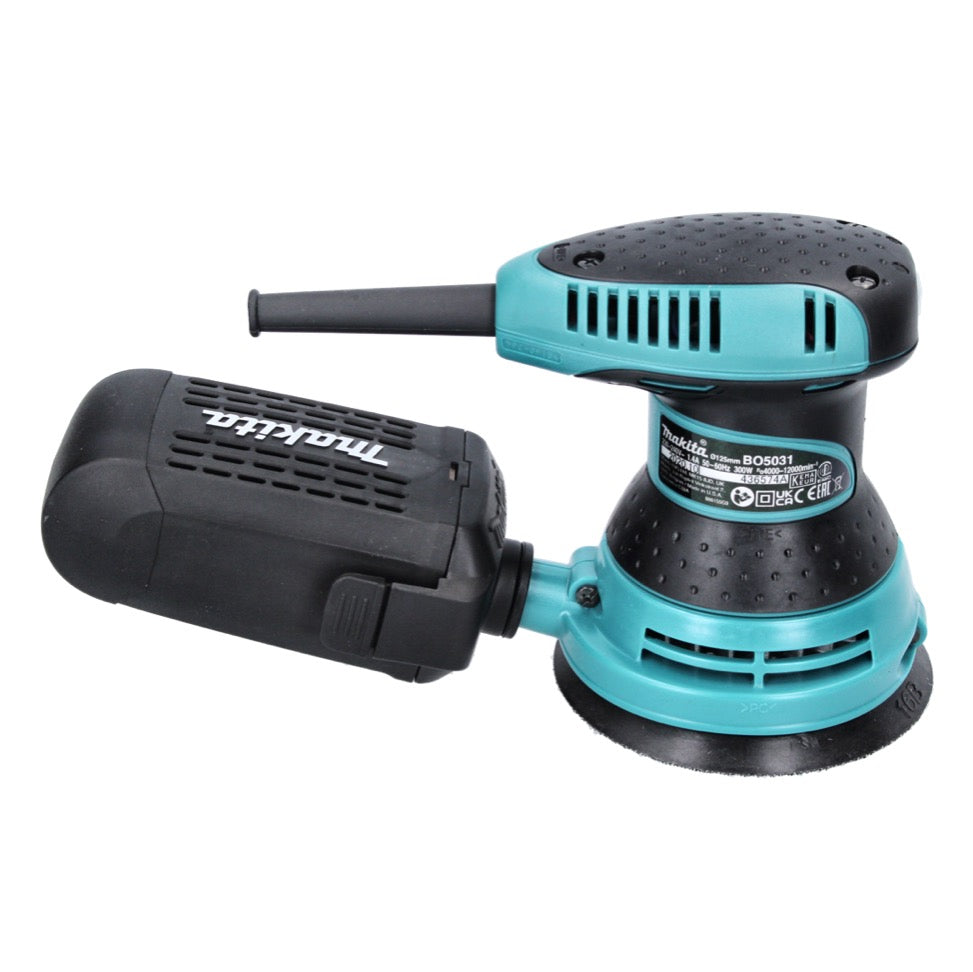 Ponceuse excentrique Makita BO 5031 K 300 W + coffret + papier de verre Velcro (paquet de 200)