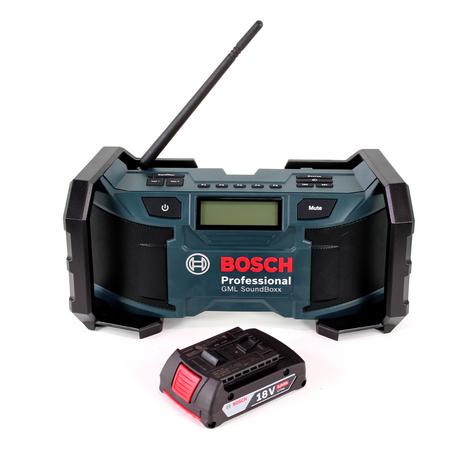 Radio de chantier Bosch GML SoundBoxx 14,4-18V + 1x batterie 2,0Ah - sans chargeur