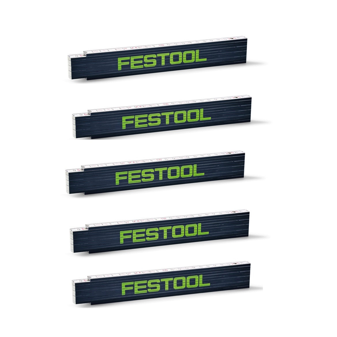 5x Festool Meterstab Zollstock Holzgliedermaßstab 2 m 10 Glieder  ( 201464 ) - Toolbrothers