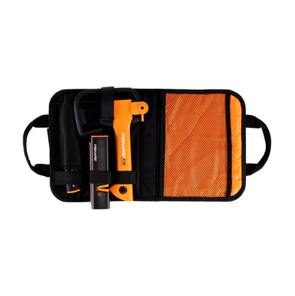 Fiskars Set de cheminée X5 K40 + Aiguiseur ( 1025441 )