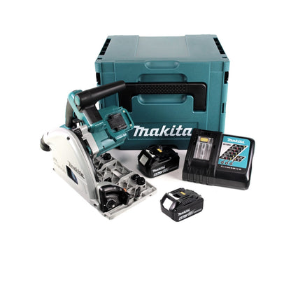 Makita DSP 600 RG Akku Tauchsäge 36V (2x18V) 165 mm Brushless + 2x Akku 6,0Ah + Ladegerät