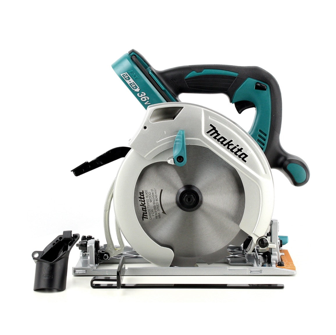 Makita DHS 710 FJ 36V Li-Ion Scie circulaire sans fil 190 mm + 2x Batteries 3.0Ah + Makpac - sans chargeur