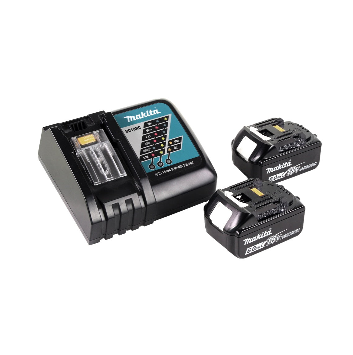 Makita DHS 710 RGJ 36V Li-Ion Scie circulaire sans fil 190 mm + 2x Batteries 6.0Ah + Chargeur + Coffret Makpac