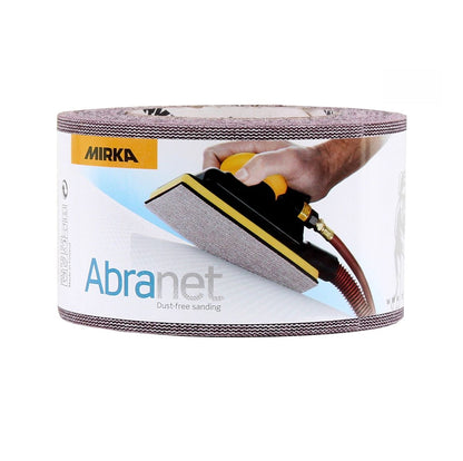 Mirka ABRANET 2x rouleau de papier de verre 75mm x 10m P120 rouleau de ponçage Velcro (2x 545BI001123R)