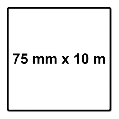 Mirka ABRANET 2x rouleau de papier de verre 75mm x 10m P180 rouleau de ponçage Velcro (2x 545BI001183R)