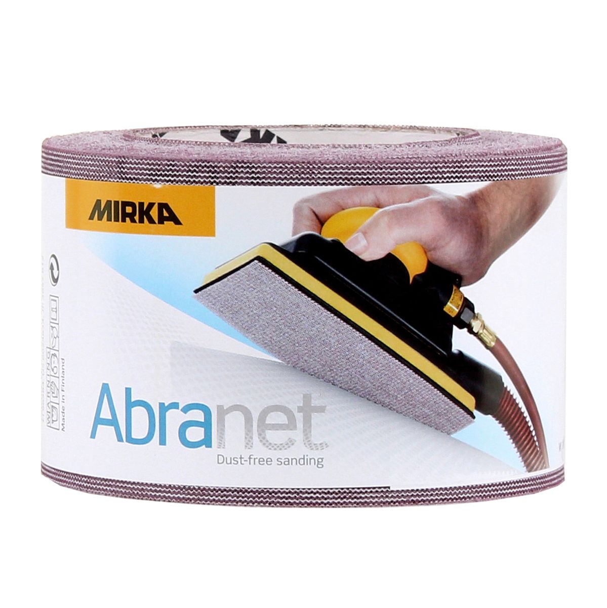 Mirka ABRANET 2x rouleau de papier de verre 75mm x 10m P400 rouleau de ponçage Velcro (2x 545BI001413R)