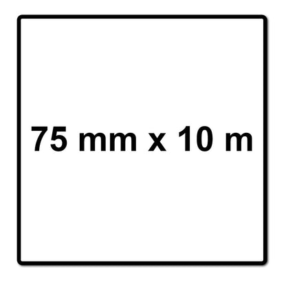 Mirka ABRANET 2x rouleau de papier de verre 75mm x 10m P240 rouleau de ponçage Velcro (2x 545BI001253R)