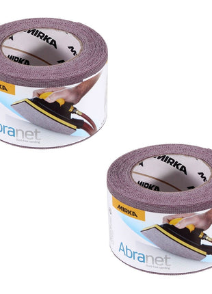 Mirka ABRANET 2x rouleau de papier de verre 75mm x 10m P320 rouleau de ponçage Velcro (2x 545BI001323R)