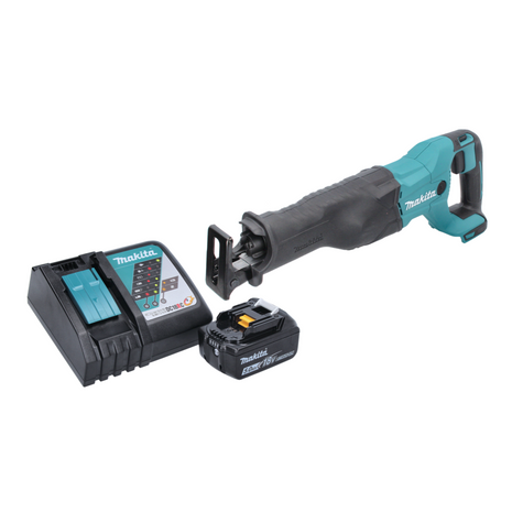 Makita DJR 186 RT1 Akku Reciprosäge Säbelsäge 18 V + 1x Akku 5,0 Ah + Ladegerät - Toolbrothers